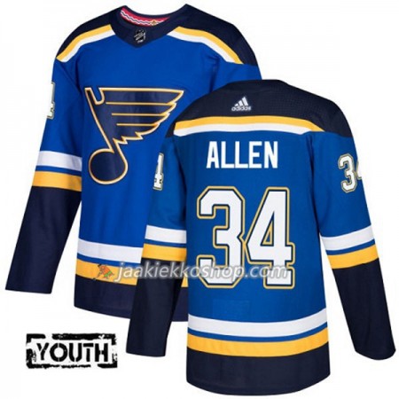 Lapsille NHL St. Louis Blues Pelipaita Jake Allen 34 Adidas 2017-2018 Sininen Authentic Lapsille NHL St. Louis Blues Pelipaita Jake Allen 34 Adidas 2017-2018 Sininen Authentic